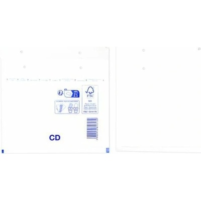 Bublinková obálka, na CD, vnější rozměry: 175x200 mm, vnitřní rozměry: 165x180 mm, VICTORIA PAPER, "CD, CD-W", bílá