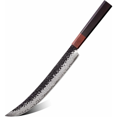 IZMAEL Damaškový kuchynský nôž Aokami Slicer/Hnedá 24.4 cm