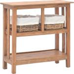 vidaXL Конзолна маса, масивно махагоново дърво, 69x28x70 см (244489)
