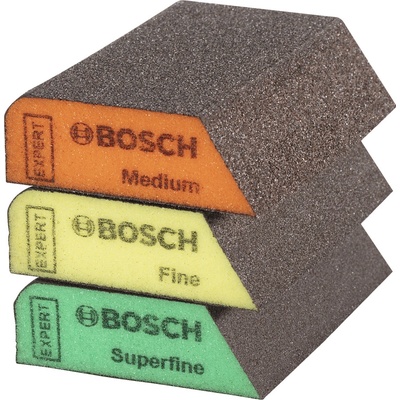 Bosch Professional EXPERT Sada brusných hub S470, velmi jemná, jemná, střední, 3 ks 2608901174