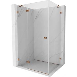 Mexen Lunar душ кабина с врата лява 80 x 90 см, прозрачна, розово злато - 834-080-090-60-00-L (834-080-090-60-00-L)