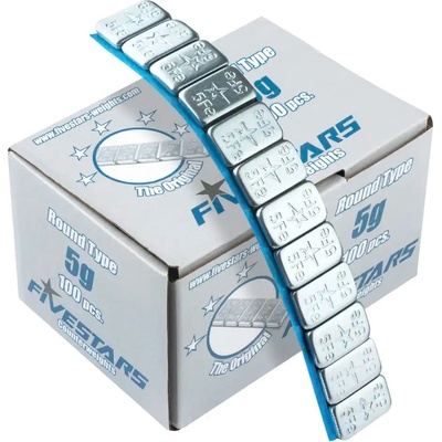 Fivestars 01-02-37, Lepicí ocelové závaží kulaté pro alu disky 5g 100ks