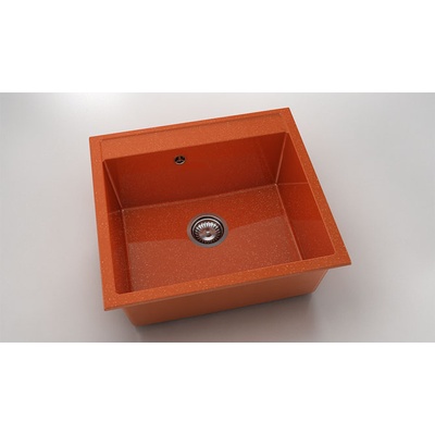 FAT Мивка Vanguard 226, Polymer marble, 19 Сребрист оранж, с включен сифон