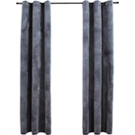 vidaXL 134812 Blackout Curtains with Rings 2 pcs Anthracite 37"x95" Velvet (US only) - Untranslated (134812)