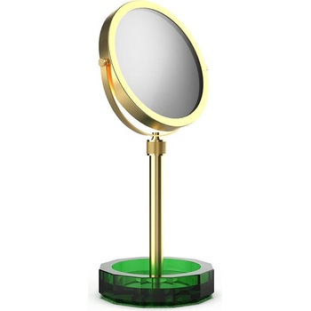 Decor Walther Козметично огледалце Kristall със зелена основа златно мат (0941996)