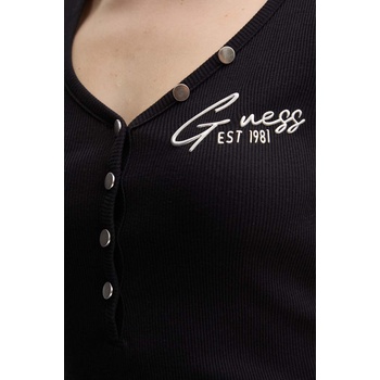 Guess Тениска Guess HENLEY OLYMPIA в черно W4RP47 K1814 (W4RP47.K1814)