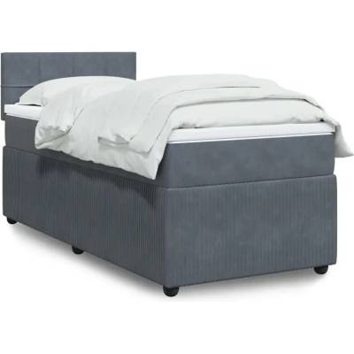 vidaXL 11461.3287663 Boxspring postel s matrací tmavě šedá samet