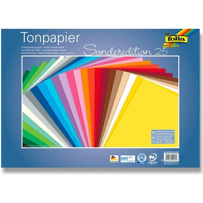 Folia barevné papíry 35 x 50 cm 130 g 25 archů 25 ks