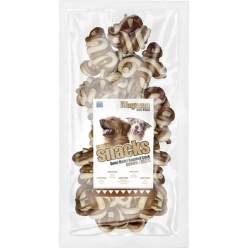 Magnum Uzel splétaný hnědo/bílý 7 cm, display 25 ks