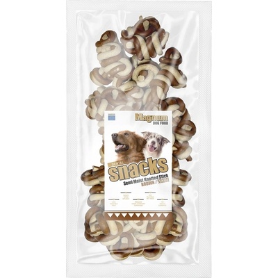 Magnum Uzel splétaný hnědo/bílý 7 cm, display 25 ks