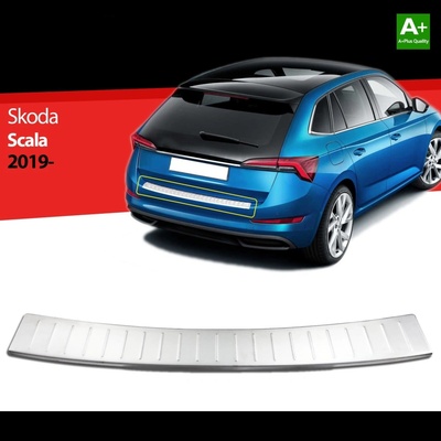 Nerez broušený kryt hrany zadního nárazníku Škoda Scala 2019+