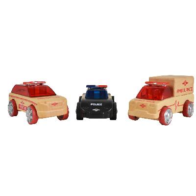Дървени коли Mini 3-Pack rescue vehicles 53106 (109974)