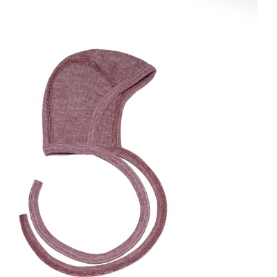 Zavazovací čepička z merino vlny a hedvábí růžová Cosilana