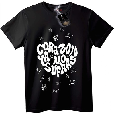 NOONEBRAND Тениска Corazón No Sufras - 3XL, White