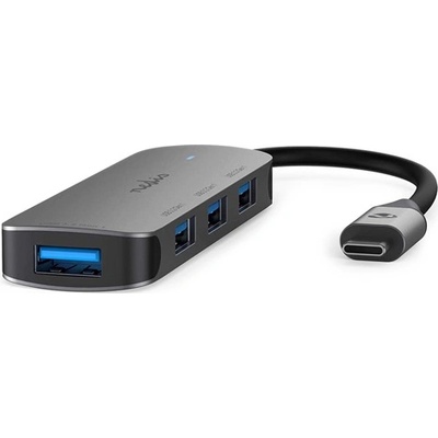 Nedis CCGB64220GY01 4-портов USB-C хъб, USB-C щепсел (USB C) към 4x USB A 3.2 Gen1 (CCGB64220GY01)