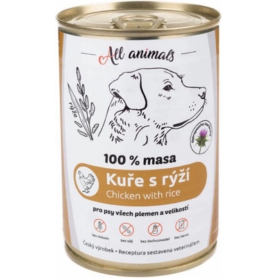 All Animals Dog kuřecí mleté s rýží 400 g