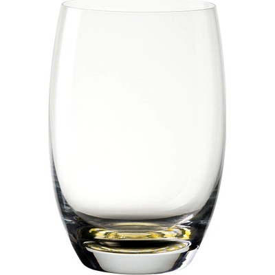 Lunasol Poháre tumbler so žltým špirálovým dnom Optima Glas 6 x 460 ml