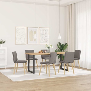 vidaXL Трапезни столове, 6 бр, таупе, плат (3315631)