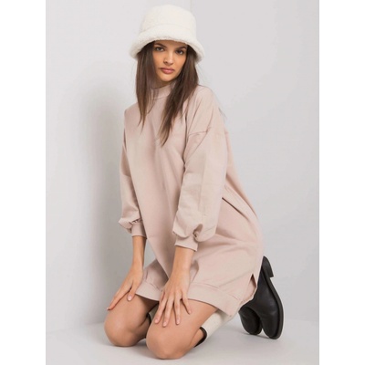 Dámske mikinové šaty RV-SK-7207.03 beige