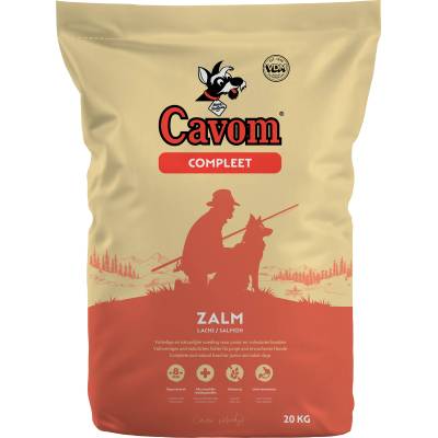 Cavom Пълноценна студено пресована гранула със сьомга за чувствителни кучета Cavom Complete Salmon 20 кг + БЕЗПЛАТНА ДОСТАВКА с Box Now в България и Гърция
