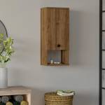 TopMebel Mis TopMebel меламинов шкаф за баня в цвят орех 30x21.8x71cm