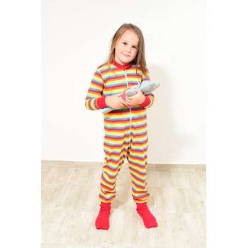 Detský overal Dúha červené ponožky