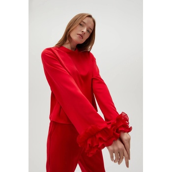 Moodo Червена риза с воланти на ръкавите Moodo Moodo | Cherven | ЖЕНИ | XS