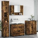 vidaXL Комплект мебели за баня 4 бр. Димян дъб 35 x 30 x 192 см (3393088)