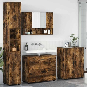 vidaXL Комплект мебели за баня 4 бр. Димян дъб 35 x 30 x 192 см (3393088)