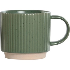 Item international Чаша за кафе, каменин 340мл, зелена, 13х9х8, 5см (2005)