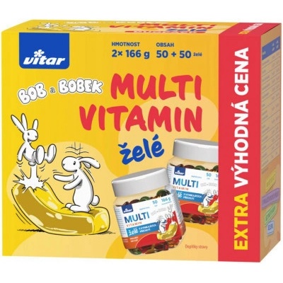 Vitar Multivitamin Bob a Bobek želé 2 x 50 želé