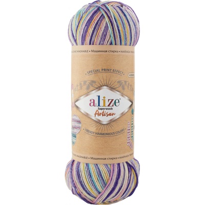 Alize Příze Superwash Artisan 9003 světle fialová barevná