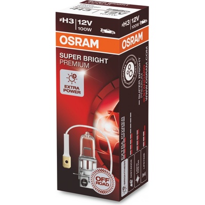 Osram Super Bright H3 12V 100W PK22s 62201SBP