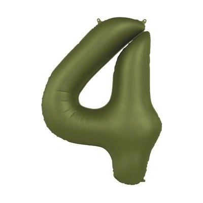 Růžička Balónik fóliový číslo 4 Olivovo zelená, matný 86 cm