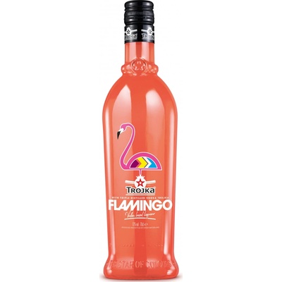 Trojka Flamingo premium Swiss vodka liqueur 17% 0,7 l (holá láhev)