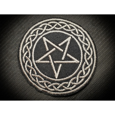 Nášivka - Nažehlovačka - Celtic Pentagram White
