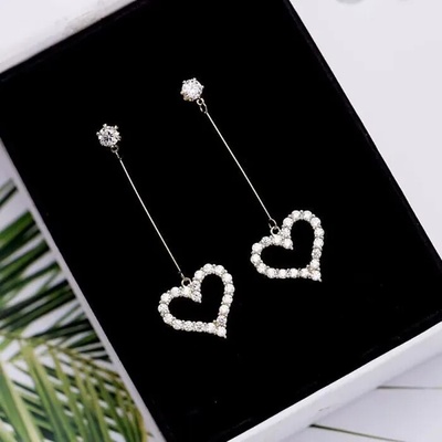 Delisia Dámské visací náušnice Sparkling Hearts OE1343