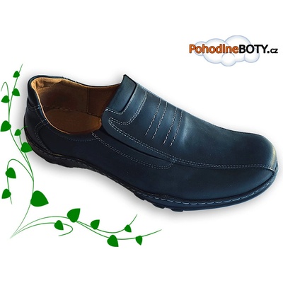 Aldex kožené pánské mokasíny širší střih černé – Hledejceny.cz