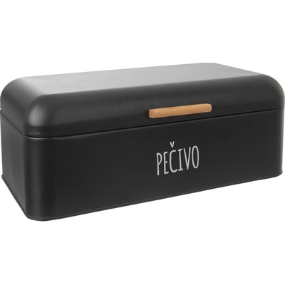 Orion Plechový box na pečivo BLACK, 42 x 24 x 16,5 cm – Zboží Mobilmania