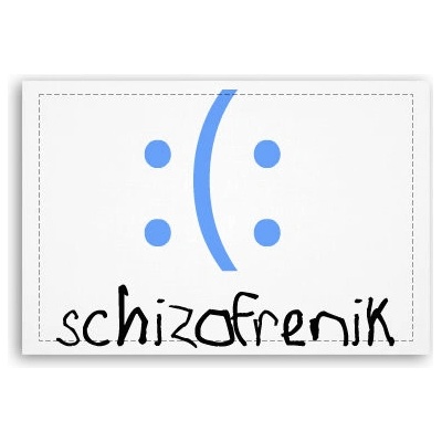 Fotoobraz 90x60 cm střední Schizofrenik