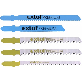 Extol Premium Listy do priamočiarej píly, sada 5ks, 5 typov, upínanie Bosch, 8805100