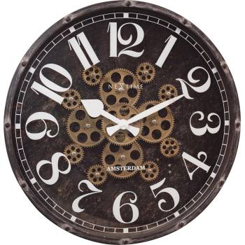 NeXtime Стенен часовник Henry кафяв (3282ZW)