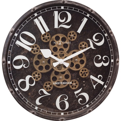 NeXtime Стенен часовник Henry кафяв (3282ZW)