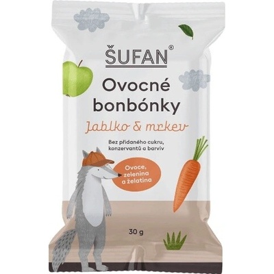 Šufan Ovocné Bonbónky jablko a mrkev 30 g