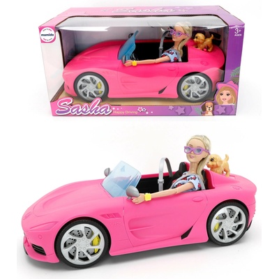Mamido Sasha 29 cm, Autíčko Cabriolet ružové MT1612