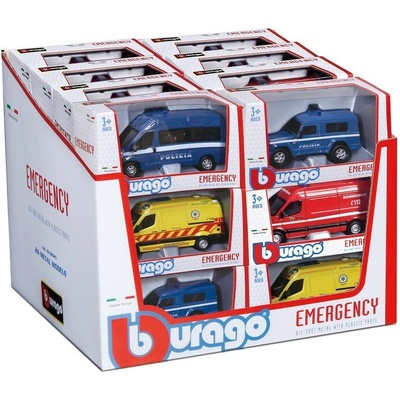 Bburago Emergency Záchranná vozidla dodávky / VB / VV 1:50