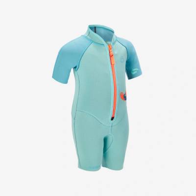 DECATHLON Shorty 1,5 mm tyrkysová Detská