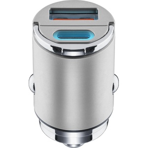 Cellularline Зарядно за кола Cellularline - Micron, 30W, сиво (13817)