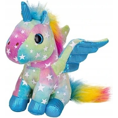 Plushy Pal jednorožec plyšový 15 cm sediaci s krídlami svietiacimi v tme