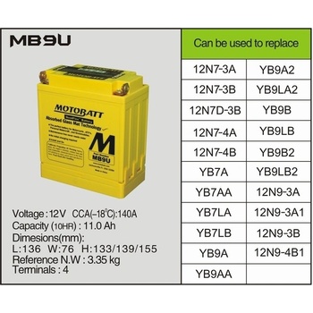 MotoBatt MB9U